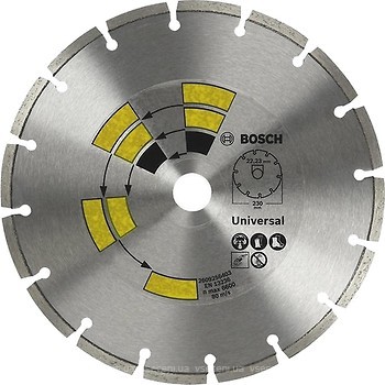 Фото Bosch алмазный отрезной сегментный 230x2.4x22.23 мм (2609256403)