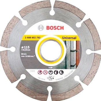 Фото Bosch Eco for Universal 10 шт алмазный отрезной сегментный 115x2.0x22.23 мм (2608615040)