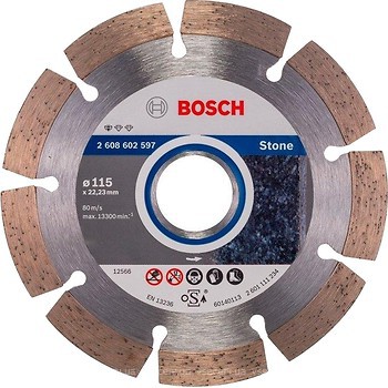 Фото Bosch алмазный отрезной сегментный 115x1.6x22.23 мм (2608602597)