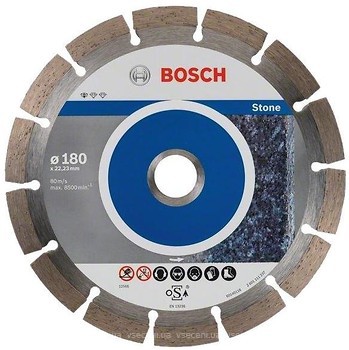 Фото Bosch Standard for Stone 10 шт алмазный отрезной сегментный 180x2.0x22.2 мм (2608603237)