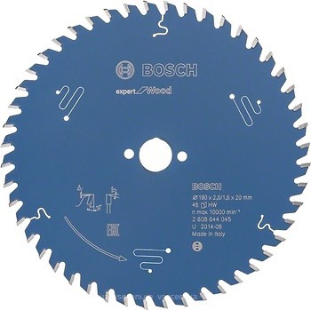 Фото Bosch Expert for Wood пильный 190x1.6x20 мм (2608644045)