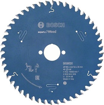 Фото Bosch Expert for Wood пильный 190x1.6x30 мм (2608644049)