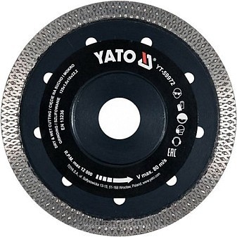 Фото YATO алмазный отрезной турбо 125x1.6x22.2 мм (YT-59972)