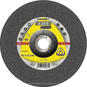 Фото Klingspor Kronenflex A 24 R Supra абразивный отрезной 180x3.0x22.23 мм (13470)