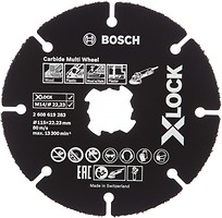 Фото Bosch X-LOCK Carbide Multi Wheel карбидный отрезной 115x1x22.23 мм (2608619283)