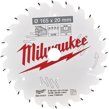 Фото Milwaukee пильный 165x1.6x20 мм (4932471931)