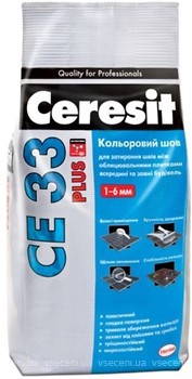 Фото Ceresit СЕ-33 Plus серый цемент 2 кг