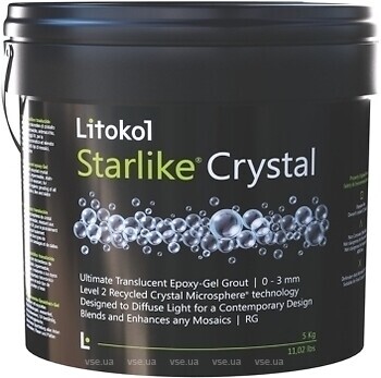 Фото Litokol Starlike Crystal прозрачная 2.5 кг