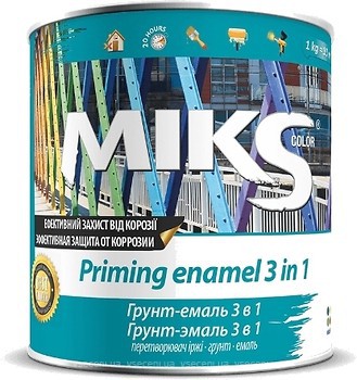 Фото Miks Color Грунт-эмаль 3 в 1 синяя 0.8 кг