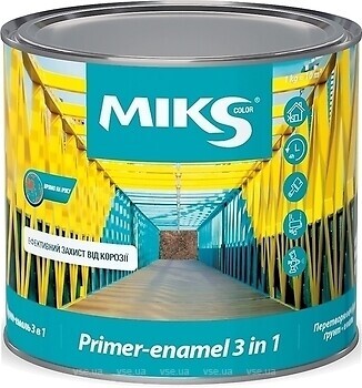 Фото Miks Color Грунт-эмаль 3 в 1 черная 12 кг