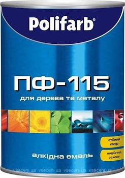 Фото Polifarb ПФ-115 0.9 кг фиолетовая