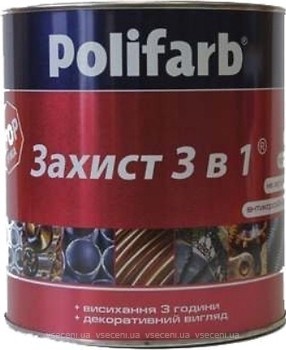 Фото Polifarb Захист 3 в 1 2.7 кг красно-коричневая