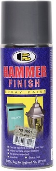 Фото Bosny Hammer Finish Spray Paint молотковая №H001 серебристая 400 мл