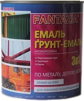 Фото Fantazia Эмаль антикоррозийная 3 в 1 0.85 л коричневая