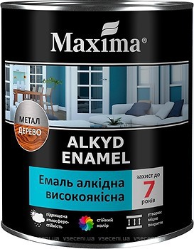 Фото Maxima Alkyd Enamel черная матовая 0.7 кг