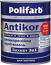 Фото Polifarb Захист 3 в 1 Antikor красно-коричневая 0.9 кг