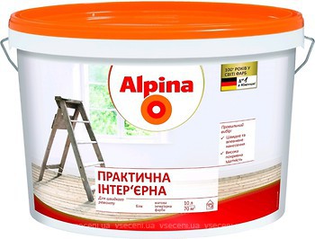 Фото Alpina Практическая интерьерная белая 14 кг