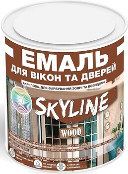 Фото Skyline Эмаль акриловая для окон и дверей черная 10 л