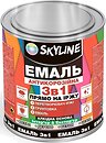 Фото Skyline Эмаль алкидная 3 в 1 по ржавчине антикоррозионная белая 2.5 кг