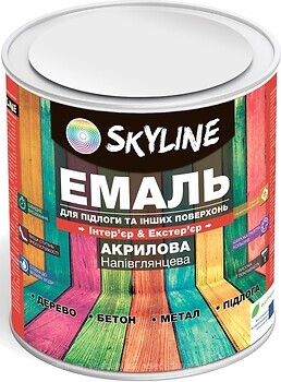 Фото Skyline Эмаль акриловая для пола белая 0.75 л
