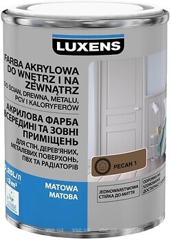 Фото Luxens акриловая эмаль матовая 0.25 л молочный шоколад (pecan 1)
