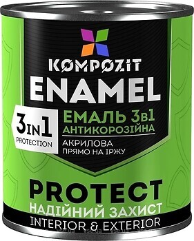 Фото Kompozit Эмаль 3 в 1 Protect графит 2.7 л