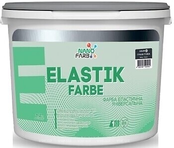 Фото Nanofarb Elastikfarbe серый графит 3 кг (4820198592462)
