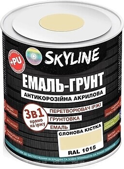 Фото Skyline Эмаль 3 в 1 акрил-полиуретановая слоновая кость 12 кг (E3-11015-S-12)