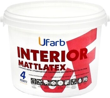 Фото UFarb Interior Mattlatex белая матовая 4 кг