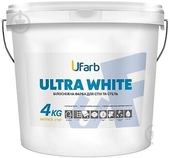 Фото UFarb Ultra White белая матовая 4 кг