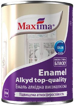 Фото Maxima Эмаль алкидная высококачественная 2.3 кг темно-серая