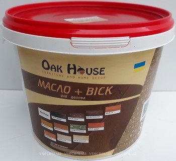 Фото Oak House Масло для дерева белый 0.5 л