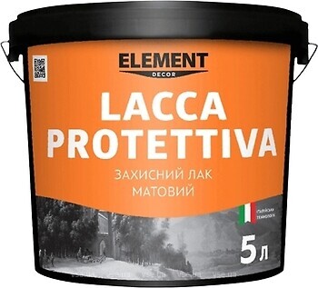 Фото Element Decor Lacca Protettiva матовый 5 л