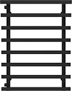 Фото Deffi Breeze 400x800/8 боковое левое черный (A.BZ.80.40.8.B.B)