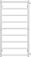 Фото Deffi Ladder 500x1000/9 боковое правое белый (C.LK.100.50.9.W.C)