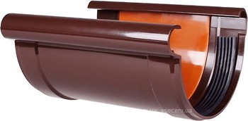 Фото Profil Соединитель желоба 90/75 90 мм коричневый