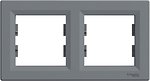 Фото Schneider Рамка Asfora EPH5800262 двухпостовая горизонтальная
