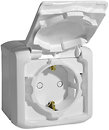 Фото Legrand Розетка Quteo (782321) однопозиционная с крышкой