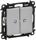 Фото Legrand Выключатель Valena Life (752628) двухклавишный с подсветкой