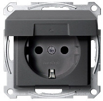 Фото Schneider Розетка Merten System M MTN2310-0414 с заземлением и крышкой