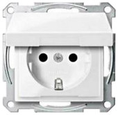 Фото Schneider Розетка Merten System M MTN2310-0319 с заземлением и крышкой