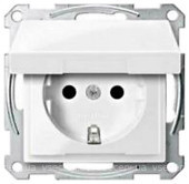 Фото Schneider Розетка Merten System M MTN2310-0319 с заземлением и крышкой