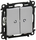 Фото Legrand Выключатель Valena Life (752609) двухклавишный с подсветкой
