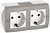 Фото Mono Electric Розетка Octans 104-020007-120 двойная с заземлением