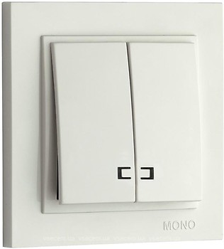 Фото Mono Electric Выключатель Despina 102-190025-103 двухклавишный с подсветкой