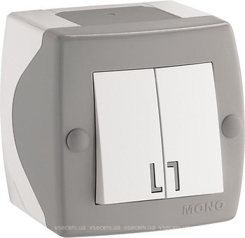 Фото Mono Electric Выключатель Octans 104-020001-102 двухклавишный