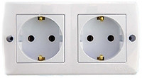 Фото Mono Electric Розетка Octans 104-010107-120 двойная с заземлением