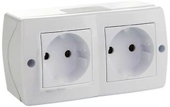 Фото Mono Electric Розетка Octans 104-010106-121 двойная без заземления