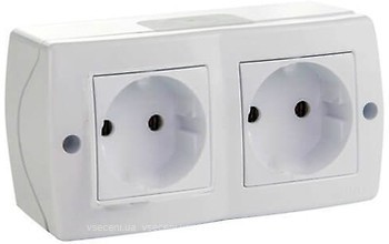 Фото Mono Electric Розетка Octans 104-010106-121 двойная без заземления