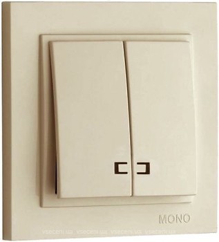 Фото Mono Electric Выключатель Despina 102-170025-103 двухклавишный с подсветкой